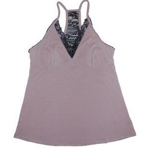 Camisole top raceback NEW spaghetti straps stretchy mauve color cami